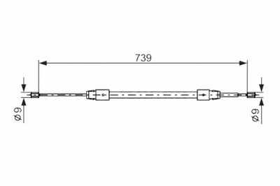 BOSCH CABLE DE FRENADO DE MANO PARTE TRASERA P MERCEDES A W168 1.4-1.9  