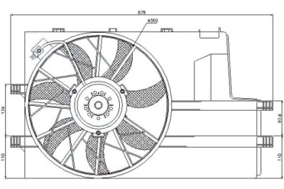 Nissens вентилятор радиатора с корпус mercedes фото №1