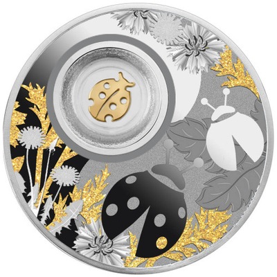 500 franków CFA, Biedronka, Seria: Lucky Coins, Srebrna moneta