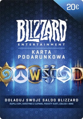 Karta podarunkowa Blizzard 20€ Euro | Kod Cyfrowy | WOW | Battle.net