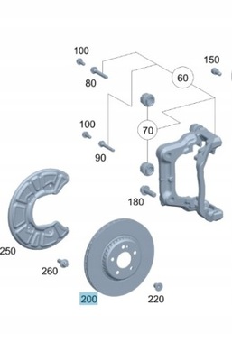 Оригинальная диск ham. задняя mercedes класса e фото №1