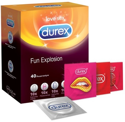 DUREX Fun Explosion PREZERWATYWY MIX Zestaw 40 szt