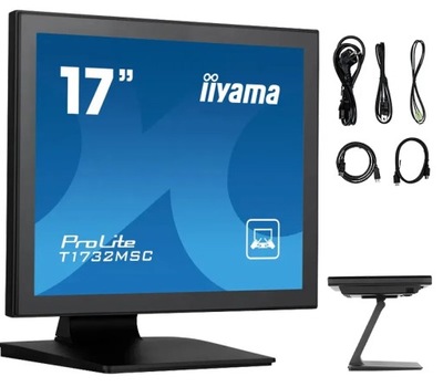 Monitor dotykowy POS iiyama T1732MSC-B1SAG 17" TN LED VGA, HDMI, DP Głośnik