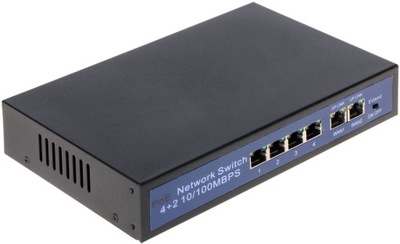 Switch PoE 6-PORTOWY do 4 kamer IP