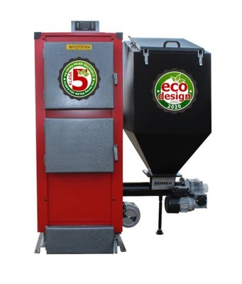 KOCIOŁ Z PODAJNIKIEM PIEC 75 kW NA EKOGROSZEK ECO