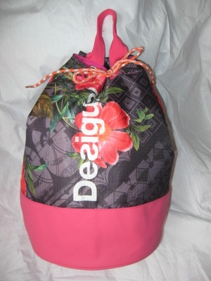 DESIGUAL piekny duzy A4 worek plecak jak nowy