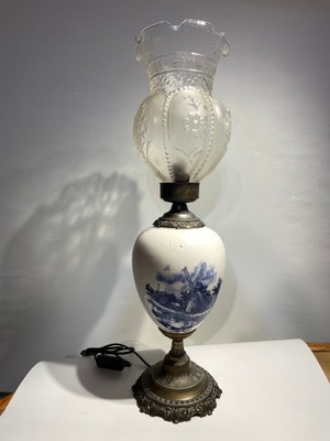 Piękna lampa w stylu antycznej lampy naftowej Holandia wiatrak