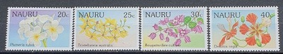 NAURU TEMAT KWIATY ** 1986 MI 324-327