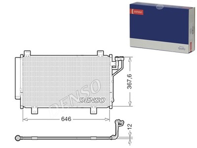 CONDENSADOR DE ACONDICIONADOR MAZDA 3 6 2.2D 08.12- DENSO  