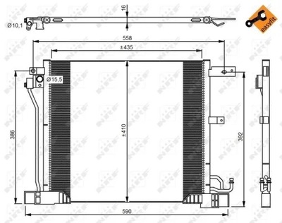 NRF 350040 КОНДЕНСАТОР, КОНДИЦІОНЕР