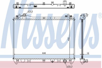 РАДИАТОР ВОДЫ NISSENS 64202