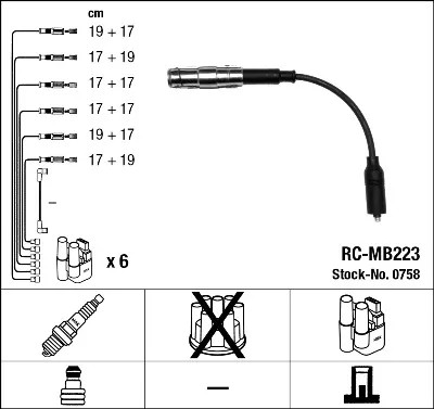 RC-MB223/NGK ACCIONAMIENTO WYS. NAP. DB W203 S202 S203 2.4 2.6 3.2 97- NGK  