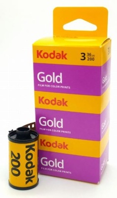 3 x Film Klisza Kolorowa Negatyw - KODAK GOLD - ISO 200 - na 36 zdjęć