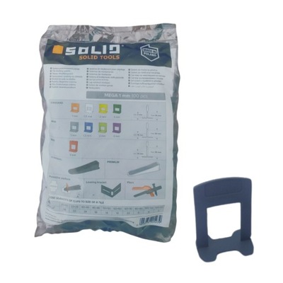 SOLID SYSTEM POZIOMOWAINA PŁYTEK 100 KLIPS 1MM WYSOKI MEGA