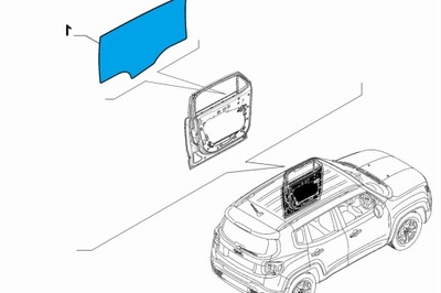 Скло лівих передніх двері jeep renegade off-road bu 52024159 1.4l фото №1