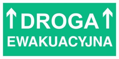 Znak naklejka Droga ewakuacyjna 15x30