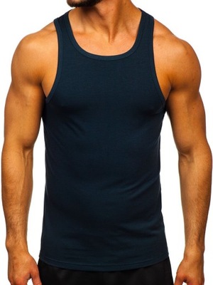 KOSZULKA TANK TOP MĘSKA GRANATOWA 99003 DENLEY_2XL