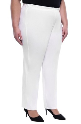 Klasyczne cienkie białe spodnie 46