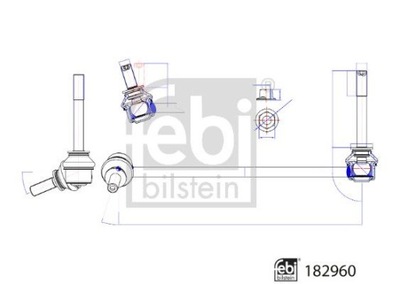 FEBI 182960 BARRA / WSPORNIK, ESTABILIZADOR  