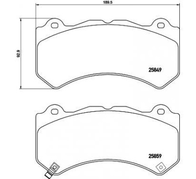 BREMBO KLOCKI HAMULCOWE DODGE CHALLENGER