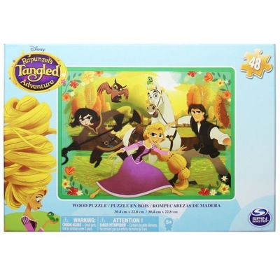 DREWNIANE PUZZLE DLA DZIECI 48 EL DISNEY ROSZPUNKA