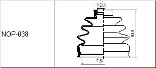 Захист шарнір зовнішнього nissan pickup 93- фото №1