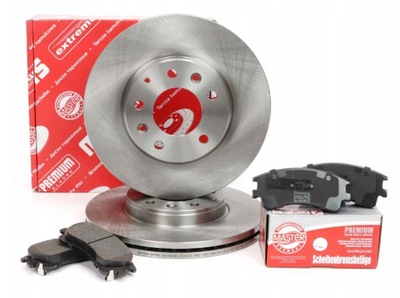 DISCOS ZAPATAS DE FRENADO PARTE DELANTERA MAZDA 6 GG GY  