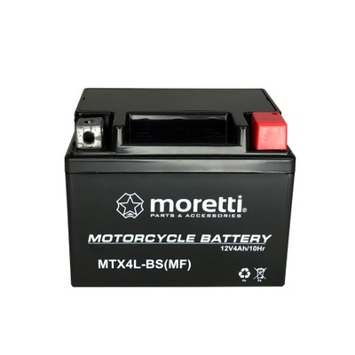 АКУМУЛЯТОР ГЕЛЕВИЙ 4AH MTX4L-BS GEL MORETTI DO МОТОЦИКЛА СКУТЕРА 12 V