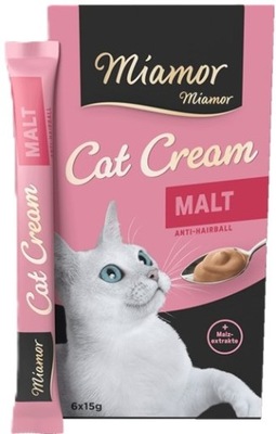 Miamor Cat Snack Malt-Cream 6x15g odkłaczający