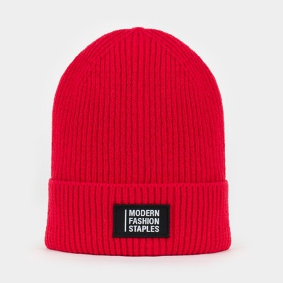Czerwona casualowa czapka zimowa PAKO LORENTE one size