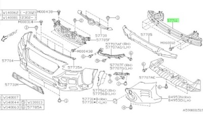 Балка бампер перед subaru outback 2.4 wilderness оригинал 2021- фото №1