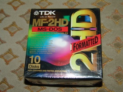 Dyskietki TDK MF-2HD 3,5'' 1,44 MB Paczka 10 szt.!