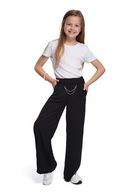 Spodnie dziewczęce szerokie SZWEDY rozmiar 152