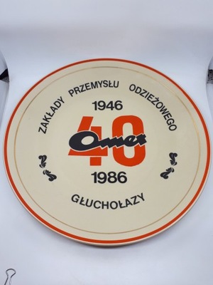 Omex Głuchołazy 1986 PRL talerz Tułowice reklama