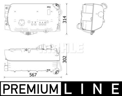 MAHLE CRT 97 000P БАЧОК РАЗШИРИТЕЛЬНЫЙ, ЖИДКОСТЬ ОХЛАЖДАЮЧАЯ