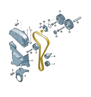 Оригінальний ремінь зубчастий розподільного валу cupra 04e109119f фото №1