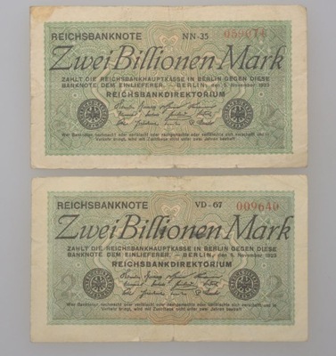 2 Biliony Marek 1923 - Lot 2szt (1-2)