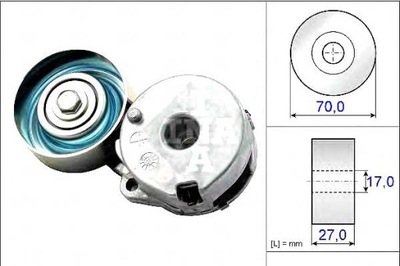 INA TENSOR CORREA KLINOWEGO WIEL. RENAULT 2,0 16V  