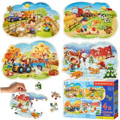 CASTORLAND puzzle 4w1 cztery pory roku układanka