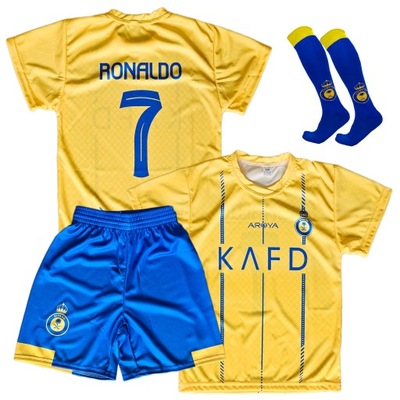 KOMPLET PIŁKARSKI RONALDO AL-NASSR + GETRY 158 cm