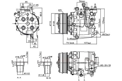 NISSENS COMPRESOR DE ACONDICIONADOR HONDA CIVIC IX 1.8 02.12-  