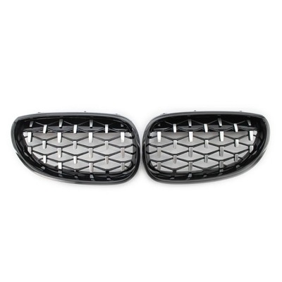 A PAIR CAR RACING РЕШЁТКА FOR BMW E60 E61 5 SERIES DIAMOND FRONT KIDNE~53018