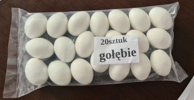Jaja jajko podkładowe dla gołębi pełne białe 20 sz