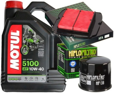 HFA3612 ZESTAW OLEJ MOTUL 5100 FILTRY KOMPLET SUZUKI SV650 03-10