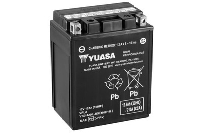 BATERÍA MOTO YUASA YTX14AHL-BS 12.6AH 210A URUCHOMIONY!!!  