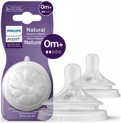 Avent Philips Smoczek Natural Response 0m+ 2 szt