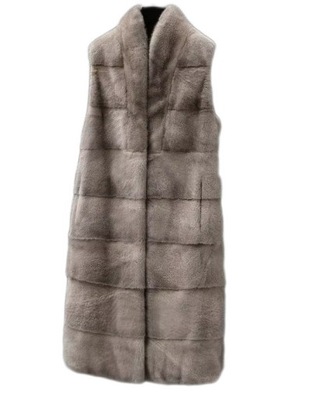 FUTRO KAMIZELKA FUTRO NATURALNE NORKI PIĘKNA KLASYCZNA ZJAWISKOWA NOWOŚĆ