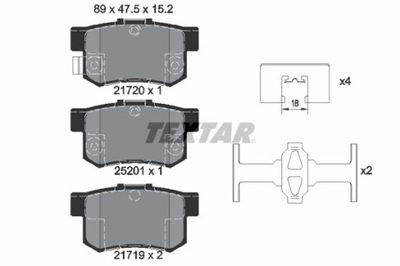 КОЛОДКИ ТОРМОЗНЫЕ SUZUKI ЗАД SX4 06-/SEDICI 2172001