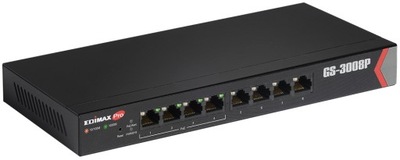 Edimax SWITCH Long Range do 200-m GS-3008P 8-port GIGABIT 100/1000 4x PoE +