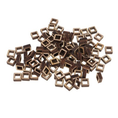 Niedokończone ozdoby drewniane 100 sztuk 10x10mm